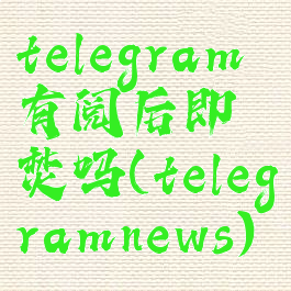 telegram有阅后即焚吗(telegramnews)