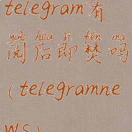 telegram有阅后即焚吗(telegramnews)