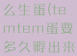 temtem怎么生蛋(temtem蛋要多久孵出来)