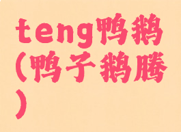teng鸭鹅(鸭子鹅腾)