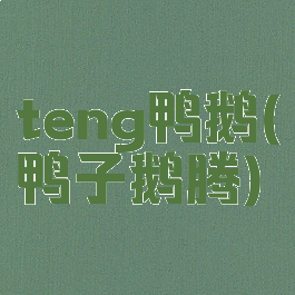 teng鸭鹅(鸭子鹅腾)