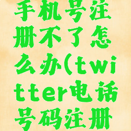 twitter手机号注册不了怎么办(twitter电话号码注册不了)