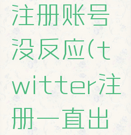 twitter注册账号没反应(twitter注册一直出错)