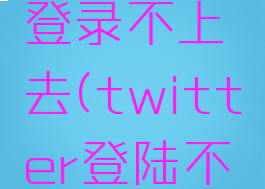 twitter登录不上去(twitter登陆不上去)