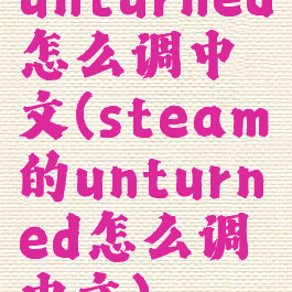 unturned怎么调中文(steam的unturned怎么调中文)