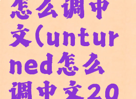 unturned怎么调中文(unturned怎么调中文2021)