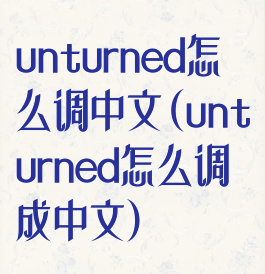 unturned怎么调中文(unturned怎么调成中文)
