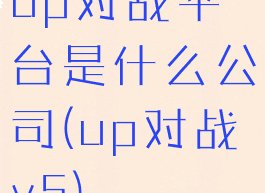 up对战平台是什么公司(up对战v5)