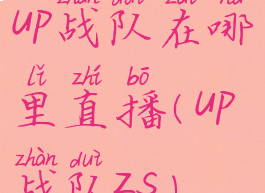 up战队在哪里直播(up战队zs)