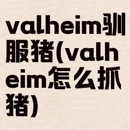 valheim驯服猪(valheim怎么抓猪)