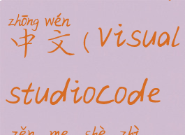 visualstudiocode怎么调中文(visualstudiocode怎么设置中文)