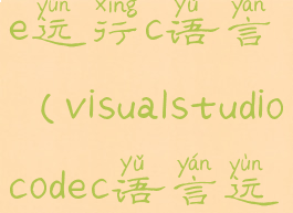 visualstudiocode运行c语言(visualstudiocodec语言运行)