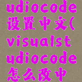 visualstudiocode设置中文(visualstudiocode怎么改中文)