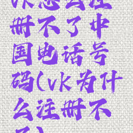 vk怎么注册不了中国电话号码(vk为什么注册不了)