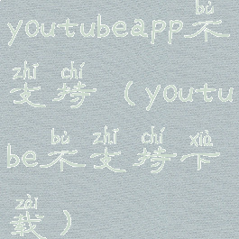 youtubeapp不支持(youtube不支持下载)