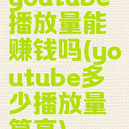 youtube播放量能赚钱吗(youtube多少播放量算高)