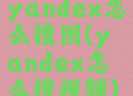 yandex怎么搜图(yandex怎么搜视频)